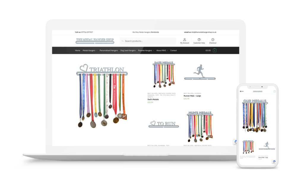 Medal Hanger Shop Website Design
