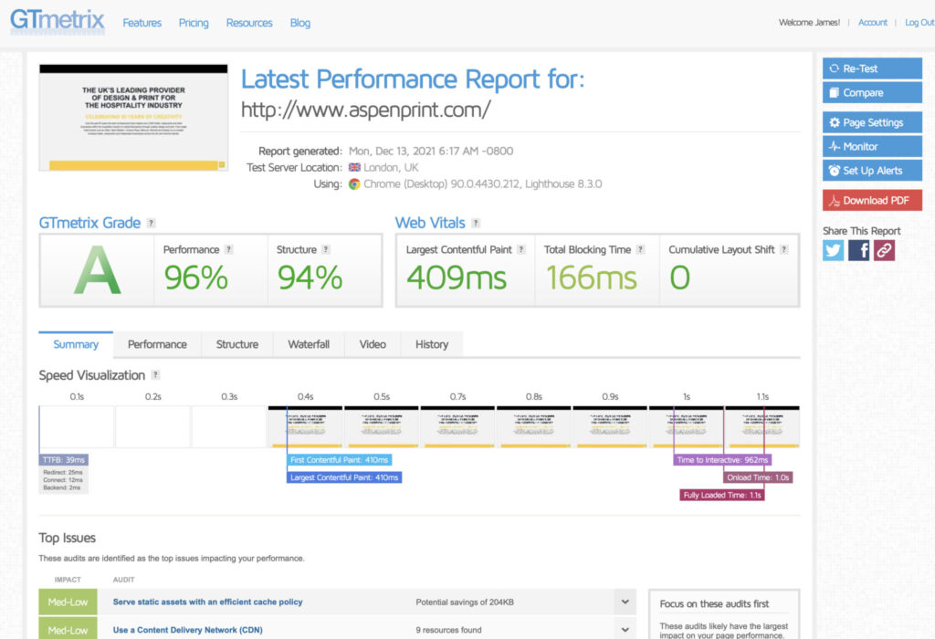 Optimising websites for speed so Google ranks them better