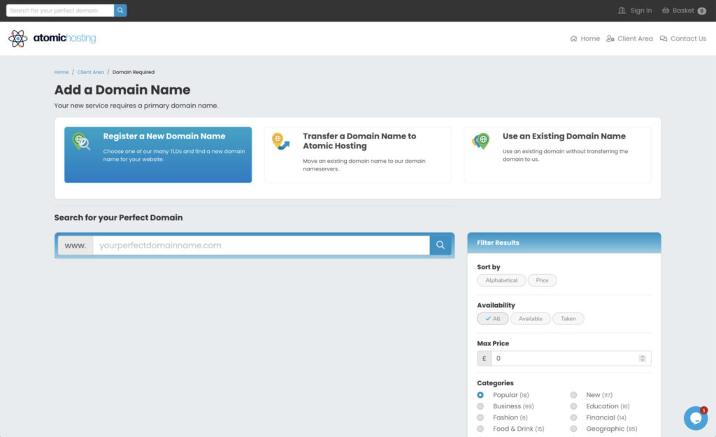 Hosting & Domains - website designer