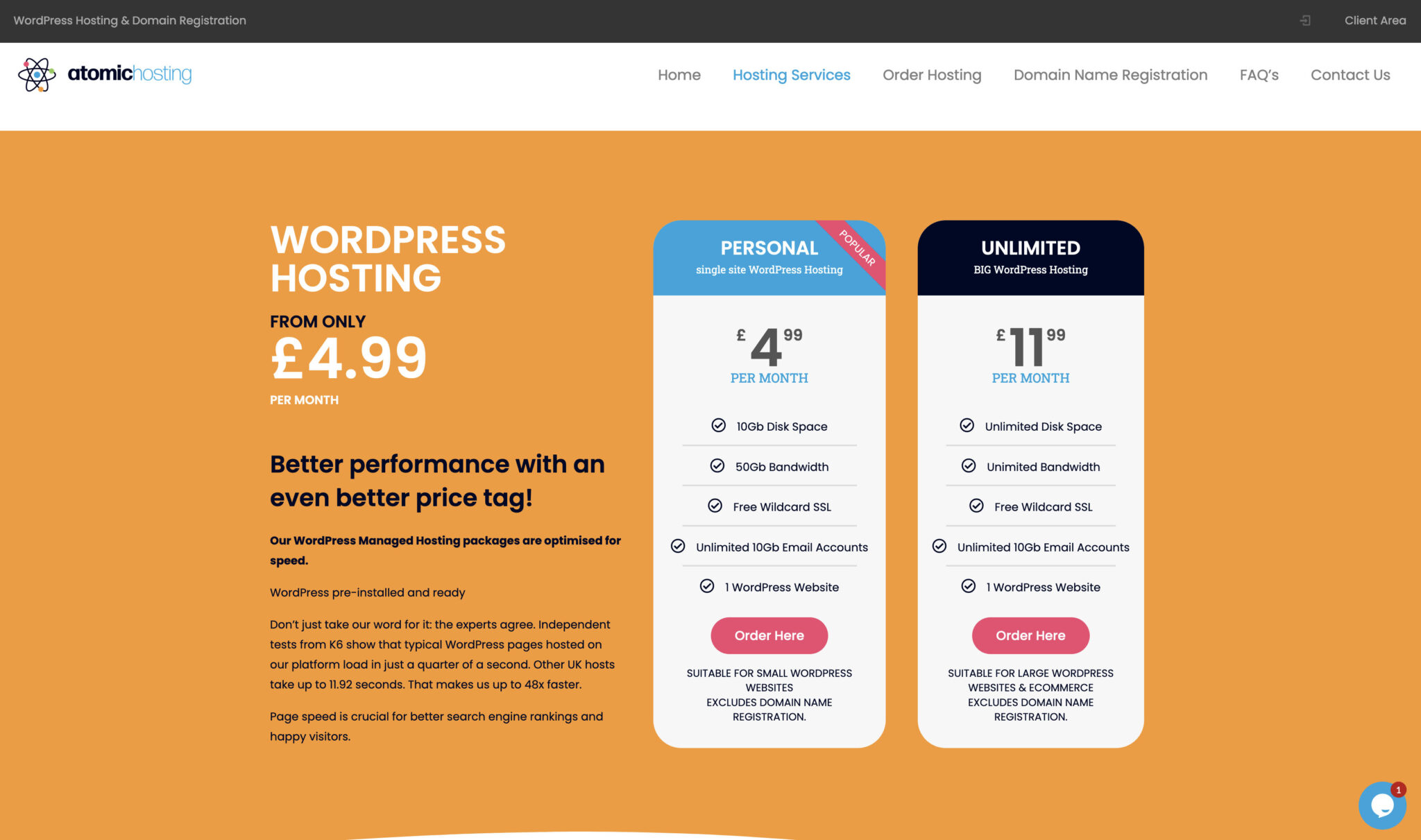 Hosting & Domains - website designer