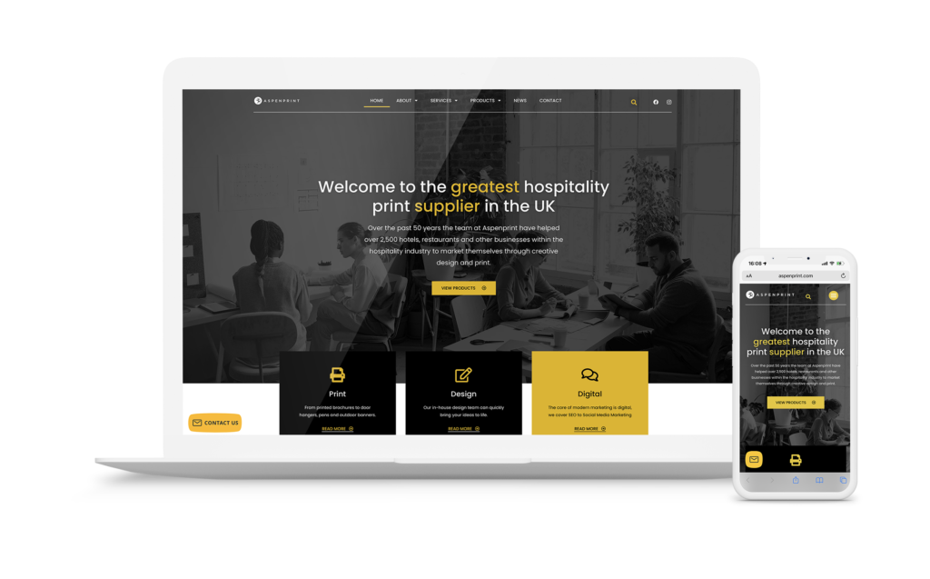 Website Design & Digital Marketing for Aspenprint