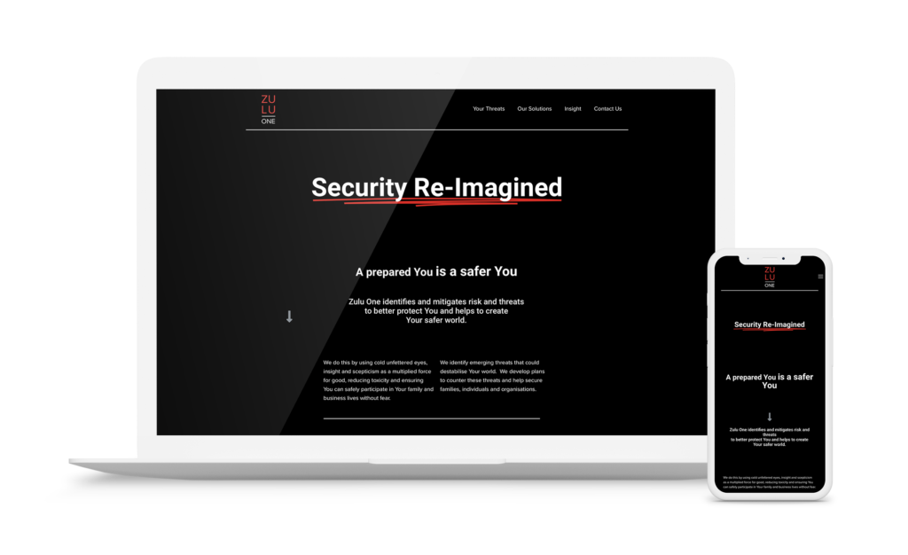 ZULU 1 Website Design