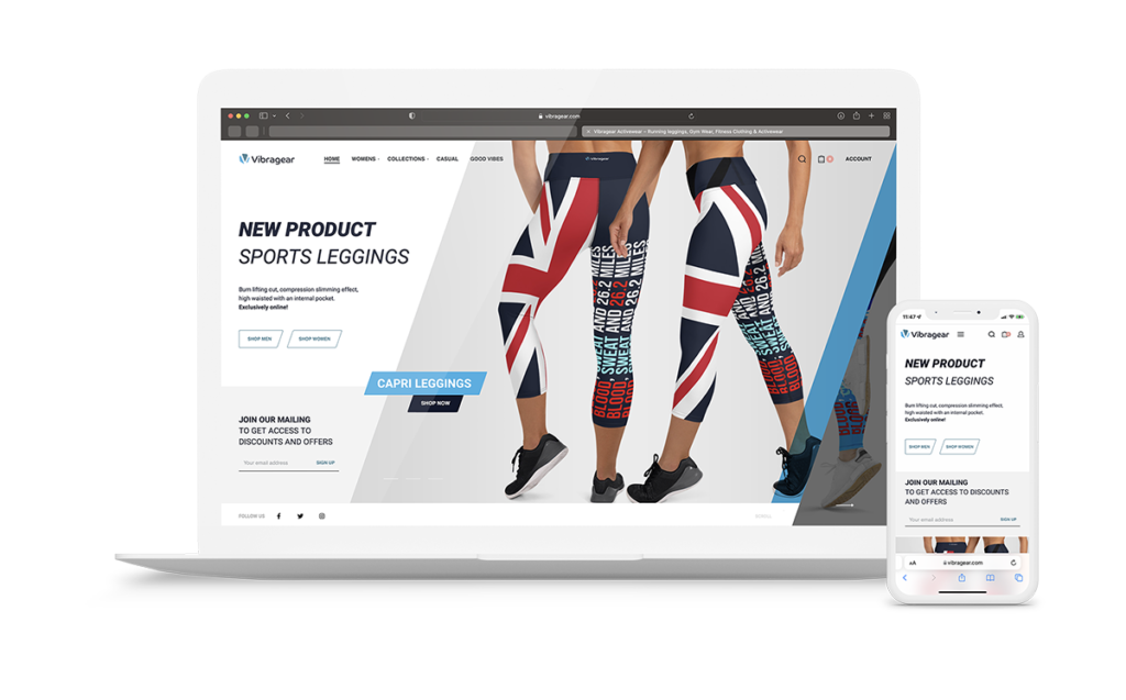 Website, Branding & Marketing for Sports Clothing Brand Vibragear